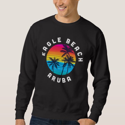 Sweatshirt Eagle Beach Aruba Vacation Souvenir Sunset Beach (Devant)