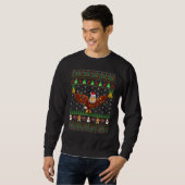 Sweatshirt Eagle Bird Lighting Père Noël Bald Eagle Laide Chr (Devant entier)