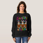 Sweatshirt Eagle Bunny Ear Easter Squad Bald Eagle Bird Happy (Devant entier)