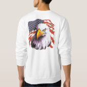 Sweatshirt Eagle chauve avec une larme - drapeau des (Dos)