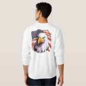 Sweatshirt Eagle chauve avec une larme - drapeau des (Dos entier)