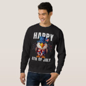 Sweatshirt Eagle Happy 4th Of July Patriotic American (Devant entier)