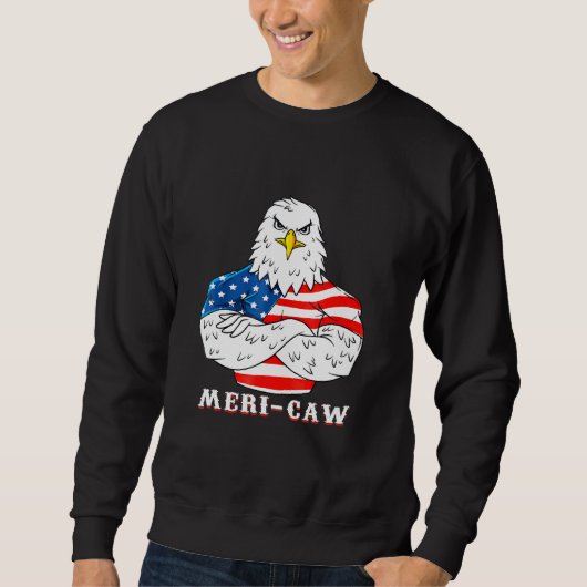 Sweatshirt Eagle Mericaw 4 juillet patriotique (Devant)