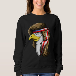 Sweatshirt Eagle Mullet 4 juillet États-Unis Drapeau américai