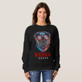 Sweatshirt Eagle Mullet Merica Hommes 4 juillet drapeau améri (Devant entier)