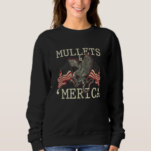 Sweatshirt Eagle Mullet Merica Retro Drapeau Américain 4 Juil