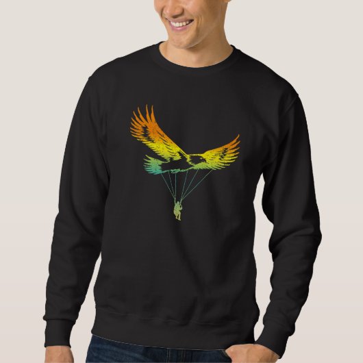 Sweatshirt Eagle Paraglider Retro Design (Devant)