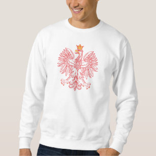 Sweatshirt Eagle polonais décrit en rouge