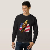 Sweatshirt Eagle Usa a déchiré le drapeau américain (Devant entier)