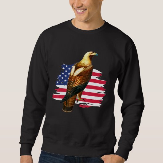 Sweatshirt Eagle Usa a déchiré le drapeau américain (Devant)