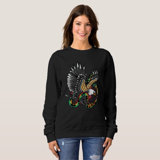 Sweatshirt Eagle vs Snake Tattoo Design (Devant entier)