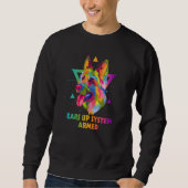 Sweatshirt Ears Up System Armed German Shepherd Humor Shepard (Devant)