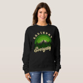 Sweatshirt Earth Day Everyday Retro Groovy Rainbow Save Envir (Devant entier)