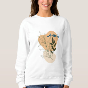 Sweatshirt Earthy Abstrait Boho Style Femmes Design d'artisan