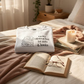Sweatshirt Easily Distracted by Cats and Books Coquette Art