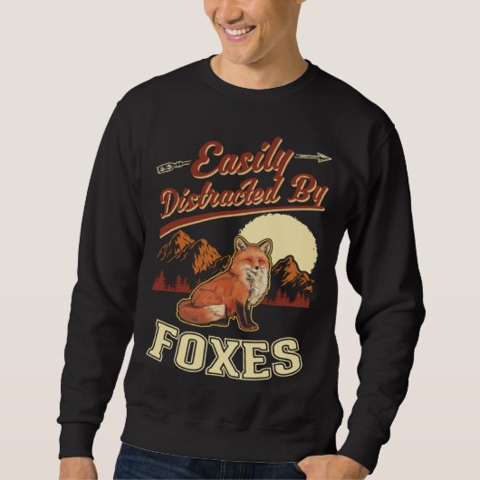 Sweatshirt Easily distracted by Foxes (Devant)