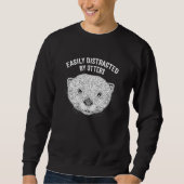 Sweatshirt Easily Distracted by Otters Otter Humor (Devant)