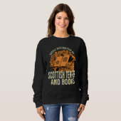 Sweatshirt Easily Distracted By Scottish Terrier And Books Sc (Devant entier)