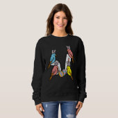 Sweatshirt Easter Birds Bunny Egg Hunting Cute Men Women Boys (Devant entier)