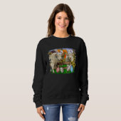 Sweatshirt Easter Bunny COw Happy Easter Cow Happy Easter Hei (Devant entier)