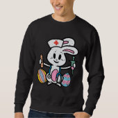 Sweatshirt Easter Bunny Nurse Stethoscope Cute Rabbit Scrub T (Devant)