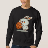 Sweatshirt Easter Bunny Playing Basketball Basketball Easter  (Devant)