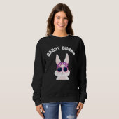 Sweatshirt Easter Daddy Bunny Sunglasses Candy kids  Spring E (Devant entier)