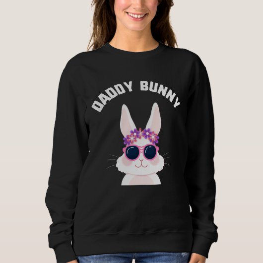 Sweatshirt Easter Daddy Bunny Sunglasses Candy kids  Spring E (Devant)