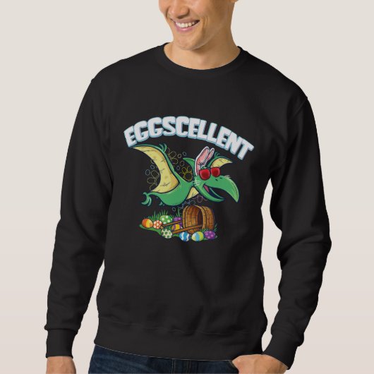 Sweatshirt Easter Dinosaur Shirt Bunny Eggscellent Kids Ptero (Devant)