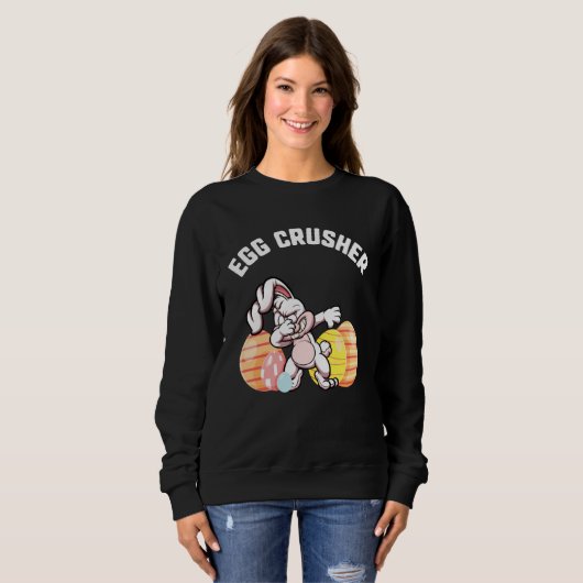 Sweatshirt Easter Egg Crusher Dabbing Bunny Candy kids  Sprin (Devant entier)
