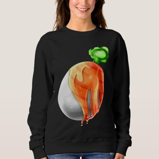 Sweatshirt Easter Egg Painted As Carrot On Easter (Devant)