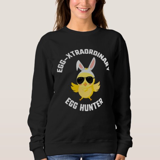 Sweatshirt Easter Egg Xtraordinary Egg Hunter Sunglasses Chic (Devant)