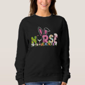 Sweatshirt Easter Eggs Bunny Nurse Stethoscope Scrub Life Eas (Devant)