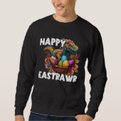 Sweatshirt Easter Eggs Rex Dino Happy Easter Day Happy Easter (Devant)