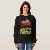 Sweatshirt Easter Gnome Truck Farm Truck Easter Eggs Happy Ea (Devant entier)