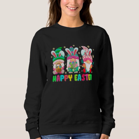 Sweatshirt Easter Squad Drôle Gnome Bunny Oeuf Chasse Matchin (Devant)
