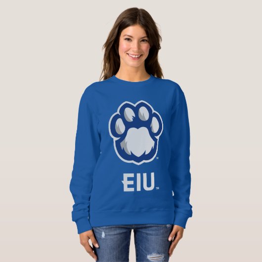 Sweatshirt Eastern Illinois Panthers Empreinte de patte & EIU (Devant entier)