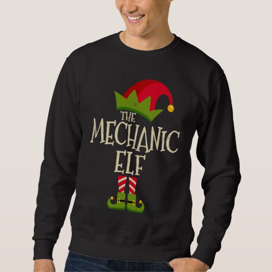 Sweatshirt Easy The Mechanic Elf Costume Family Group  Christ (Devant)