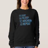 Sweatshirt Eat Sleep Archery Repeat Simple Minimalist Archer  (Devant)