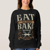 Sweatshirt Eat Sleep Bake Repeat (Devant)