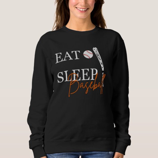 Sweatshirt Eat Sleep Baseball Repeat  Passionate Baseball Pla (Devant)