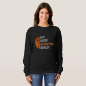 Sweatshirt Eat Sleep Basketball Repeat basketball player Men  (Devant entier)