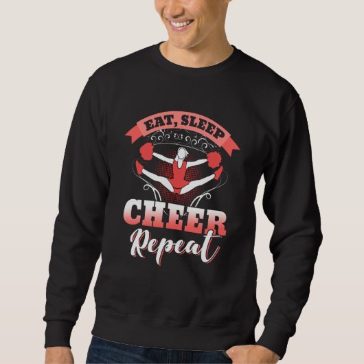 Sweatshirt eat sleep cheer repeat Amazing Cheerleading (Devant)