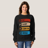 Sweatshirt Eat Sleep Corn Dogs Repeat  Corndog Foodie (Devant entier)