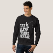 Sweatshirt Eat Sleep Fishing Repeat Fisherman (Devant entier)