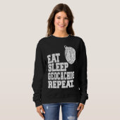 Sweatshirt Eat Sleep Geocaching Repeat Geocache Geocacher  1 (Devant entier)