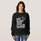 Sweatshirt Eat Sleep Hair Styling Repeat Barber Hair Stylist (Devant entier)