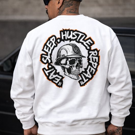 Sweatshirt Eat Sleep Hustle Repeat  back-hit