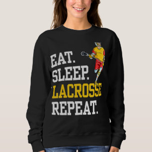 Sweatshirt Eat Sleep Lacrosse Repeat Sports Team