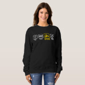 Sweatshirt Eat Sleep Motocross Repeat Dirt Bker Motorcycle En (Devant entier)